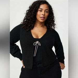 Torrid Vegan Cashmere Shrug w/ Silver Bow